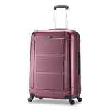 InUSA Luggage Pilot Hard Side Carry-On Suitcase, Four-Wheeled Spinner, 16.34 x 10.24 x 25.39, Wine (WLBIUPIL00MWIN) Each