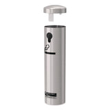 Suncast Commercial® Smokers Ashtray Receptacle Attachment, Stainless Steel, Silver, Black (SUAMSO415) Each