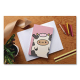 Denik Smoko Tayto Mootato Layflat Notebook, 1 Subject, Medium/College Rule, Pink/White/Brown Cover, (72) 8 x 5 Sheets (DNKLFC1884L) Each
