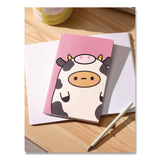 Denik Smoko Tayto Mootato Layflat Notebook, 1 Subject, Medium/College Rule, Pink/White/Brown Cover, (72) 8 x 5 Sheets (DNKLFC1884L) Each