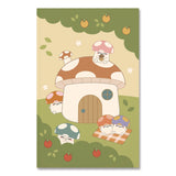 Denik Smoko Mushroom Garden Layflat Notebook, 1 Subject, Medium/College Rule, Green/Tan/Red Cover, (72) 8 x 5 Sheets (DNKLFC1888L) Each