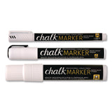 Excello Global Products® Liquid Chalk Markers, Assorted Tip Sizes and Types, White, 3/Pack (EXOEGPHD0511S) Pack of 3
