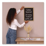 Excello Global Products® Chalkboard Sign, Black Surface, Brown Frame, 12 x 16 (EXOEGPHD0514S) Each