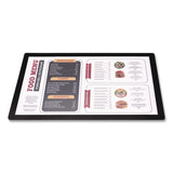 Excello Global Products® Menu Holder For 11 x 17 Menus, Landscape Orientation, 18.9 x 12.6 Holder, Clear/Black (EXOPLSMENU1117C) Each