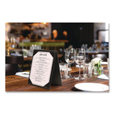 Excello Global Products® Table-Top Menu Holder, For 5 x 7 Menus, 5.6 x 7.6 Holder, Black (EXOSPLSMENU5X7A) Each