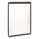 Excello Global Products® Menu Holder For 8.5 x 11 Menus, Portrait Orientation, 9.3 x 11.9 Holder, Clear/Black/Gold (EXOSPLSMENU21PK) Each