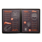 Excello Global Products® Menu Holder For 8.5 x 11 Menus, Portrait Orientation 4-View, 9.6 x 11.9, Clear/Black/Silver (EXOSPLSMENU41PK) Each