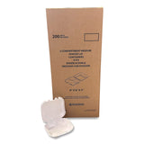 Plastifar Foam Hinged Lid Containers, 3-Compartment, 8.56 x 8 x 2.76, White, Foam, 200/Carton (PST12092) Case of 200