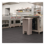 Suncast Commercial® Step-On Trash Can, 23 gal, Resin, Platinum Metallic (SUATCST23) Each