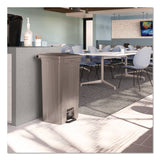 Suncast Commercial® Step-On Trash Can, 23 gal, Resin, Platinum Metallic (SUATCST23) Each