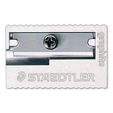 Staedtler® Handheld Manual Pencil Sharpener, 2.95 x 4.72 x 0.79, Gray/Silver, 4/Pack (STD510581BKA6) Pack of 4