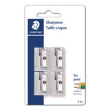 Staedtler® Handheld Manual Pencil Sharpener, 2.95 x 4.72 x 0.79, Gray/Silver, 4/Pack (STD510581BKA6) Pack of 4