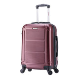 InUSA Luggage Pilot Hard Side Carry-On Suitcase, Four-Wheeled Spinner, 14.37 x 8.86 x 21.46, Wine (WLBIUPIL00SWIN) Each