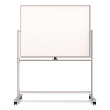 TRU RED™ Magnetic Steel Mobile Dry Erase Board, 4 ft x 3 ft, White Surface, Aluminum Frame (TUDTR62619) Each