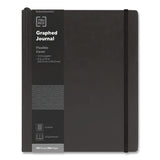 TRU RED Flexible-Cover Business Journal, Quadrille Rule, Black Cover, 8 x 10, 128 Sheets (TUD24377316) Each