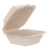 Dart® Compostable Molded Fiber Hinged Trays, ProPlanet Seal, 6.12 x 5.87 x 3.1, Natural, 500/Carton (DCC60FBRHT1) Case of 500