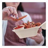 Dart® Compostable Molded Fiber Hinged Trays, ProPlanet Seal, 6.12 x 5.87 x 3.1, Natural, 500/Carton (DCC60FBRHT1) Case of 500