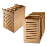 Officemate Bamboo Magazine File, 14.09 x 14.41 x 14.41, Brown (OIC71006) Each