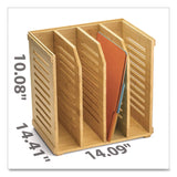 Officemate Bamboo Magazine File, 14.09 x 14.41 x 14.41, Brown (OIC71006) Each