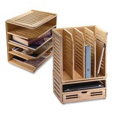 Officemate Bamboo Magazine File, 14.09 x 14.41 x 14.41, Brown (OIC71006) Each