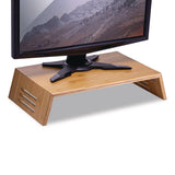 Officemate Bamboo Desktop Monitor Stand, For 16" Monitors, 17.56 x 12.44 x 2.64, Brown, Supports 20 lbs (OIC71008) Each