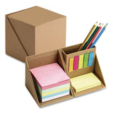 Officemate Desk Supply Organizer, 3 Compartments, 3.5 x 3.5 x 3.5, Brown, Paper (OIC21559) Each