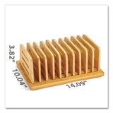 Officemate Bamboo Large File Sorter, 9 Sections, A6/A7/A8/A9/Legal/Letter/Tabloid Size Files, 14.09 x 10.04 x 3.82, Brown (OIC71002) Each