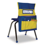 Carson-Dellosa Education Chairback Buddy for Student Chairs with a Back Width Up to 15", Medium, 15 x 1.5 x 19, Fabric, Blue/Yellow (CDP158036) Each