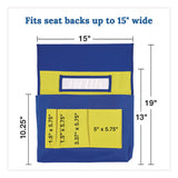 Carson-Dellosa Education Chairback Buddy for Student Chairs with a Back Width Up to 15", Medium, 15 x 1.5 x 19, Fabric, Blue/Yellow (CDP158036) Each