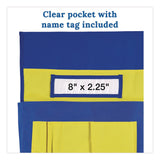 Carson-Dellosa Education Chairback Buddy for Student Chairs with a Back Width Up to 15", Medium, 15 x 1.5 x 19, Fabric, Blue/Yellow (CDP158036) Each