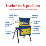 Carson-Dellosa Education Chairback Buddy for Student Chairs with a Back Width Up to 15", Medium, 15 x 1.5 x 19, Fabric, Blue/Yellow (CDP158036) Each