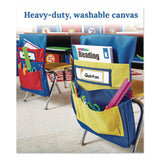 Carson-Dellosa Education Chairback Buddy for Student Chairs with a Back Width Up to 15", Medium, 15 x 1.5 x 19, Fabric, Blue/Yellow (CDP158036) Each