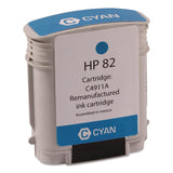 Innovera® Remanufactured Cyan High-Yield Ink, Replacement for 82 (C4911A), 69 mL (CTGWH82C) Each