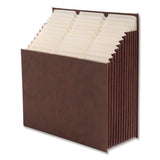 Smead Stadium File, 10.5" Expansion, 12 Sections, 1/3-Cut Tabs, Letter Size, Saddle (SMD70228) Each