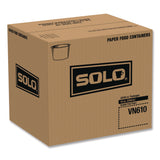 Solo Double Poly Paper Food Containers, 10 oz, 3.8 dia x 2.7" h, White, Paper,1,000/Carton (SCCVN61002050) Case of 1000