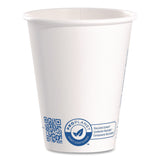 SOLO® Recycled Content PCF Paper Hot Cups, ProPlanet Seal, 8 oz, White, 50/Pack (SCC378RCPLANEPK) Pack of 50