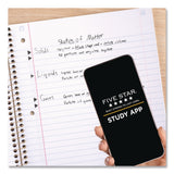 Five Star® Brushy Moves Pastel Waves Design Notebook w/ Study App, 1-Subject, Wide/Legal Rule, Assorted Cover Color, (80)11 x 8.5 Sheets (MEA930060F) Each