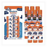 Elmer's® BlooStick Buddies and Disappearing Purple Glue Stick Combo Pack, 0.21 oz, Dries Clear, 12/Pack (SAN2213736) Pack of 12