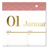 Cambridge® Workstyle Compact Deskpad, 17.75 x 11, White Sheets, Pink Headband/Clear Corners, 12-Month (Jan-Dec): 2026 (AAG1606705) Each