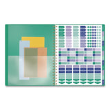 AT-A-GLANCE® Badge Geo Weekly/Monthly Planner, 11 x 8.5, Green Cover, 13-Month (Jan-Jan): 2026 (AAG1753G905) Each