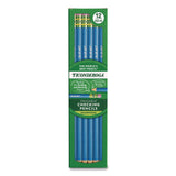 Ticonderoga® Erasable Colored Pencils, 2.6 mm, 2B (#2), Blue Lead, Blue Barrel, 12/Pack (DIX142090002) Pack of 12