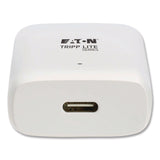 Tripp Lite by Eaton Flat One-Port USB-C Wall Charger with GaN Technology, White (TRPU280WF120C1G) Each
