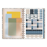 Cambridge® Elizabeth Weekly/Monthly Planner, 8.5 x 5.5, Floral Artwork, Blue Cover, 12-Month (Jan-Dec): 2026 (AAG1763200) Each