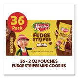 Keebler® Mini Cookies, Fudge Stripes, 2 oz Pouch, 36/Box (GRR22002517) Box of 36
