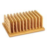 Officemate Bamboo Large File Sorter, 9 Sections, A6/A7/A8/A9/Legal/Letter/Tabloid Size Files, 14.09 x 10.04 x 3.82, Brown (OIC71002) Each