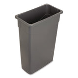 Carlisle TrimLine Rectangle Waste Container, 23 gal, Plastic, Gray, 4/Carton (CFS34202323) Case of 4