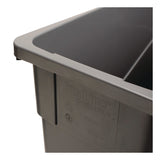Carlisle TrimLine Rectangle Waste Container, 23 gal, Plastic, Gray, 4/Carton (CFS34202323) Case of 4