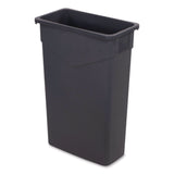 Carlisle TrimLine Rectangle Waste Container, 23 gal, Plastic, Gray, 4/Carton (CFS34202323) Case of 4