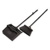 Carlisle Duo-Pan Upright Dust Pan and Broom, 11.8w x 36h, 24.5" Handle, Plastic, Black (CFS36141503) Each