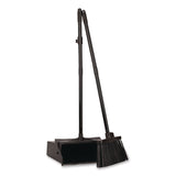 Carlisle Duo-Pan Upright Dust Pan and Broom, 11.8w x 36h, 24.5" Handle, Plastic, Black (CFS36141503) Each